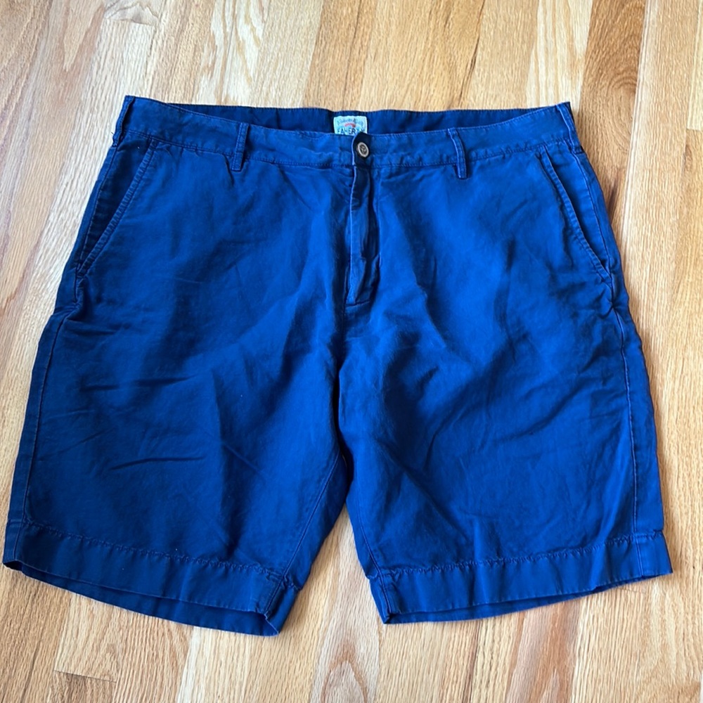 Faherty 55% Linen Blue Shorts size 34-35